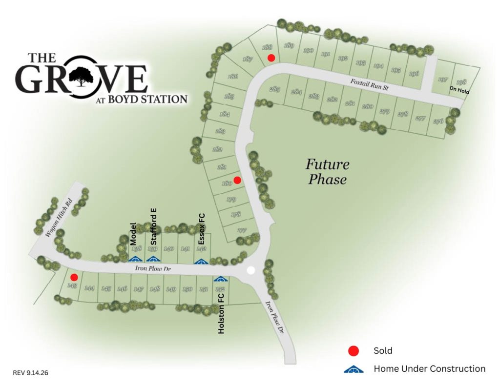 The Grove at Boyd Station Plat Map