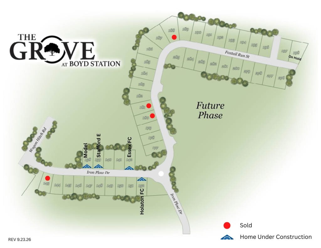 The Grove at Boyd Station Plat Map