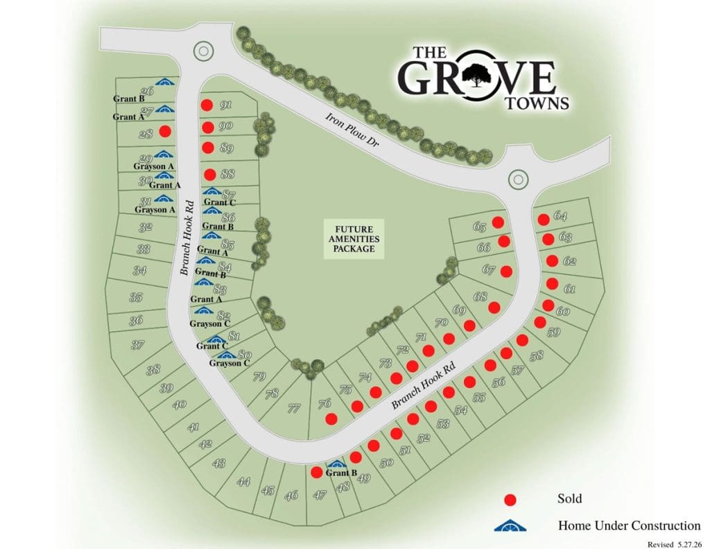 The Grove Towns Plat Map