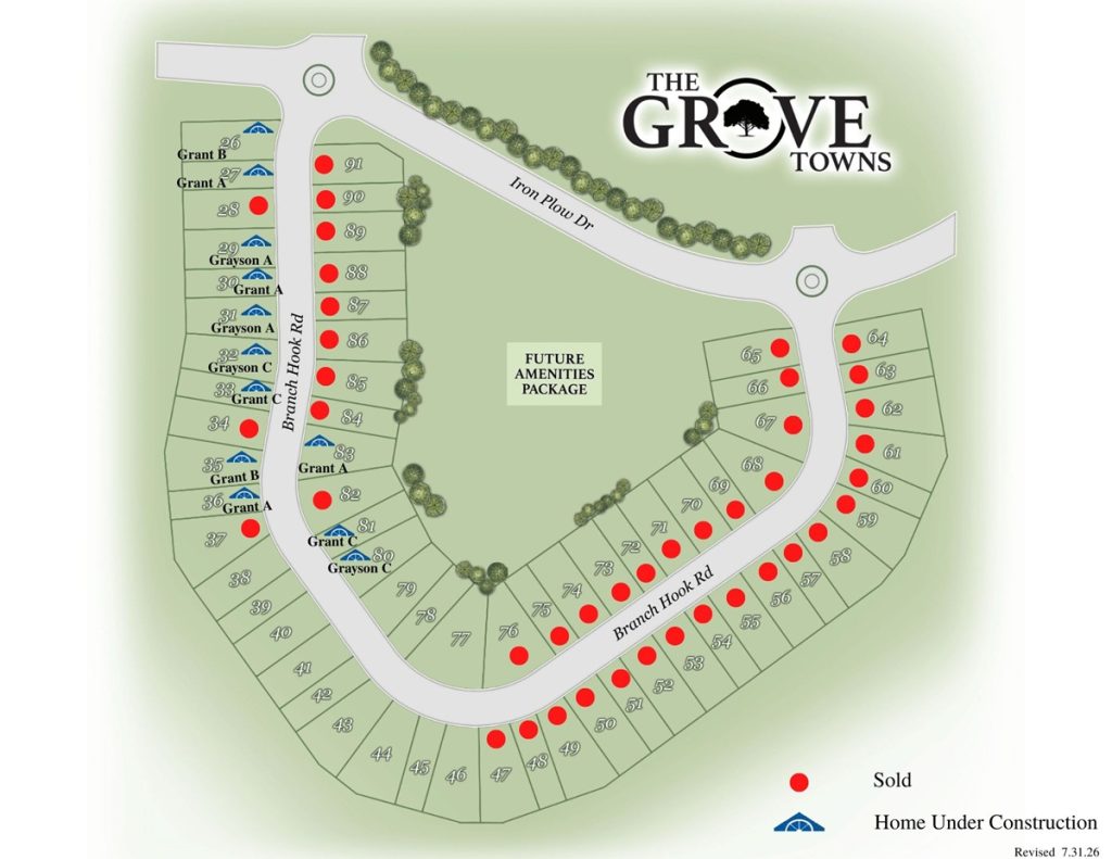 The Grove Towns Plat Map
