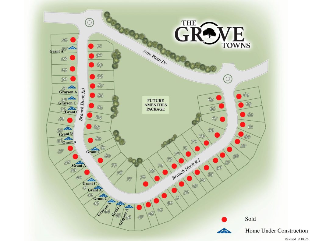 The Grove Towns Plat Map