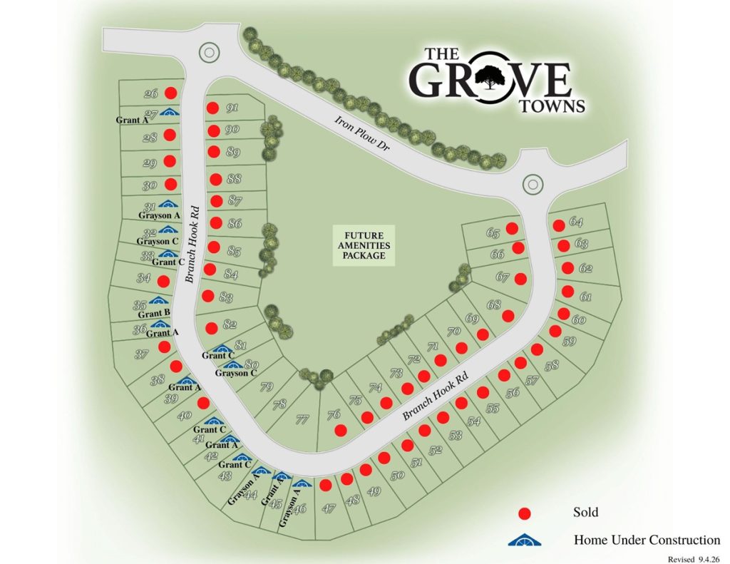 The Grove Towns Plat Map