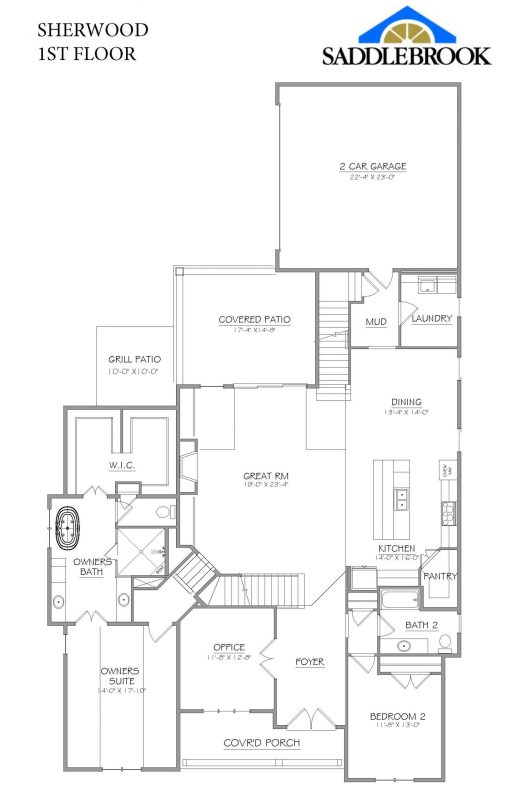 Sherwood- 2d Floor Plan 1