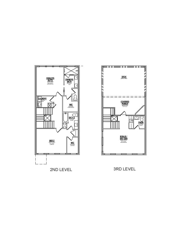 Lot 20 – 9444 Horizon Dr- 2d Floor Plan 2