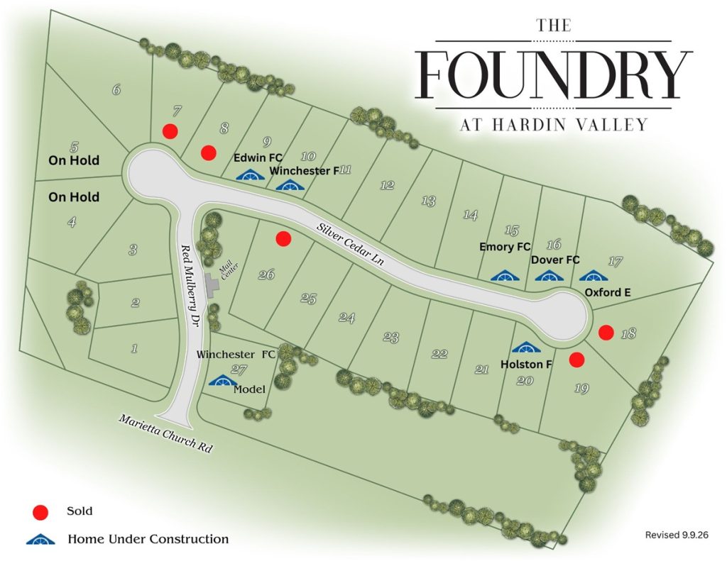 The Foundry at Hardin Valley Plat Map