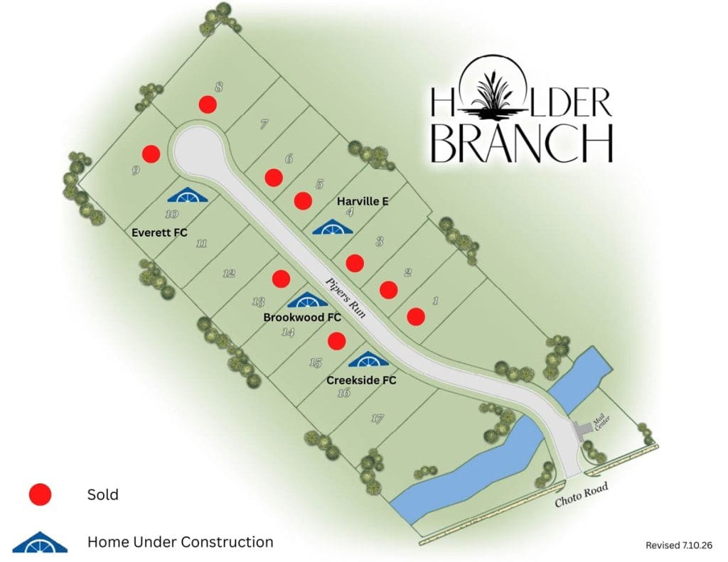 Holder Branch Plat Map