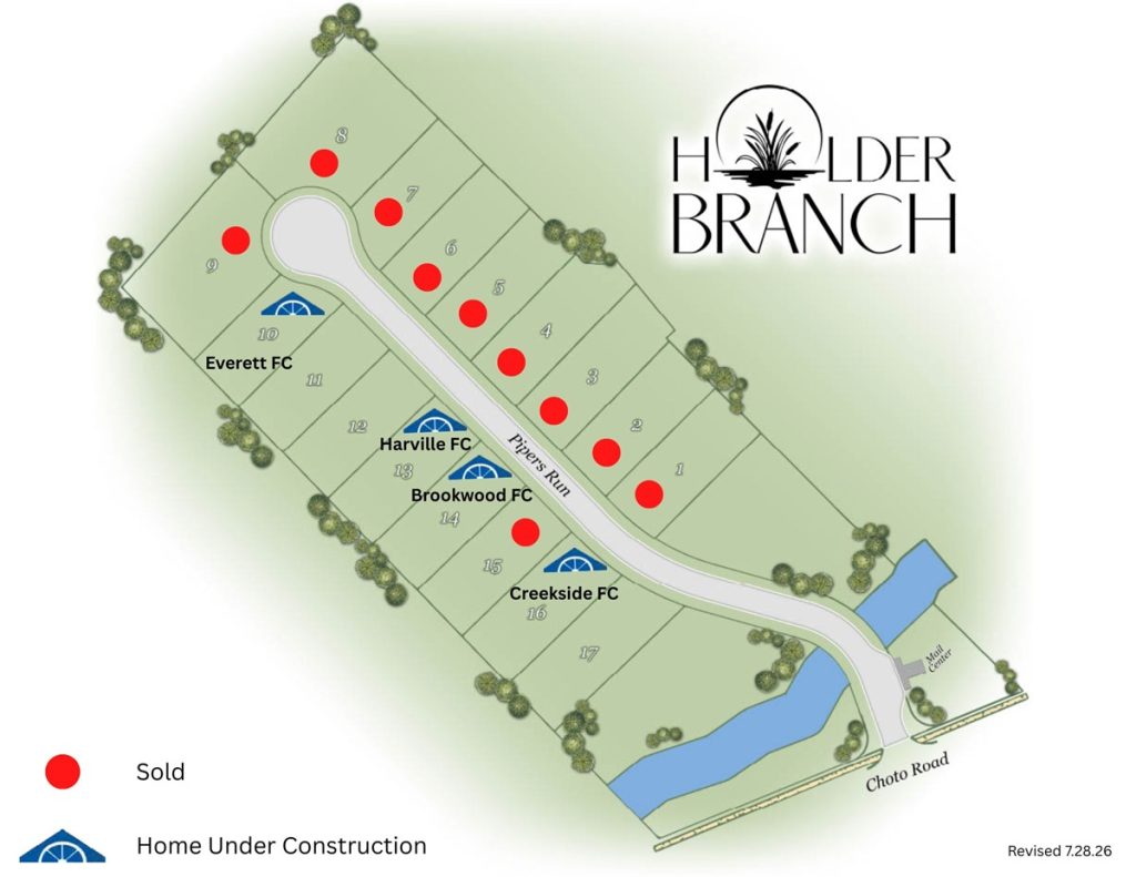 Holder Branch Plat Map