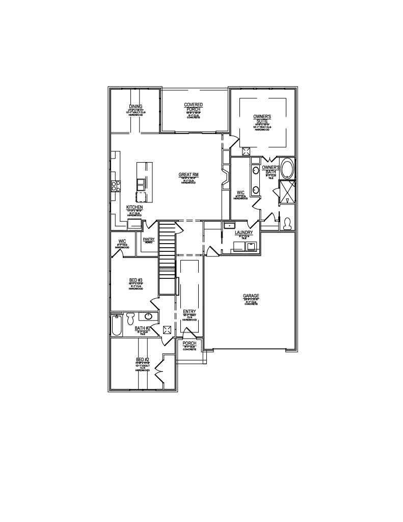 Lot 13 – 11726 Boston Ivy- 2d Floor Plan 1