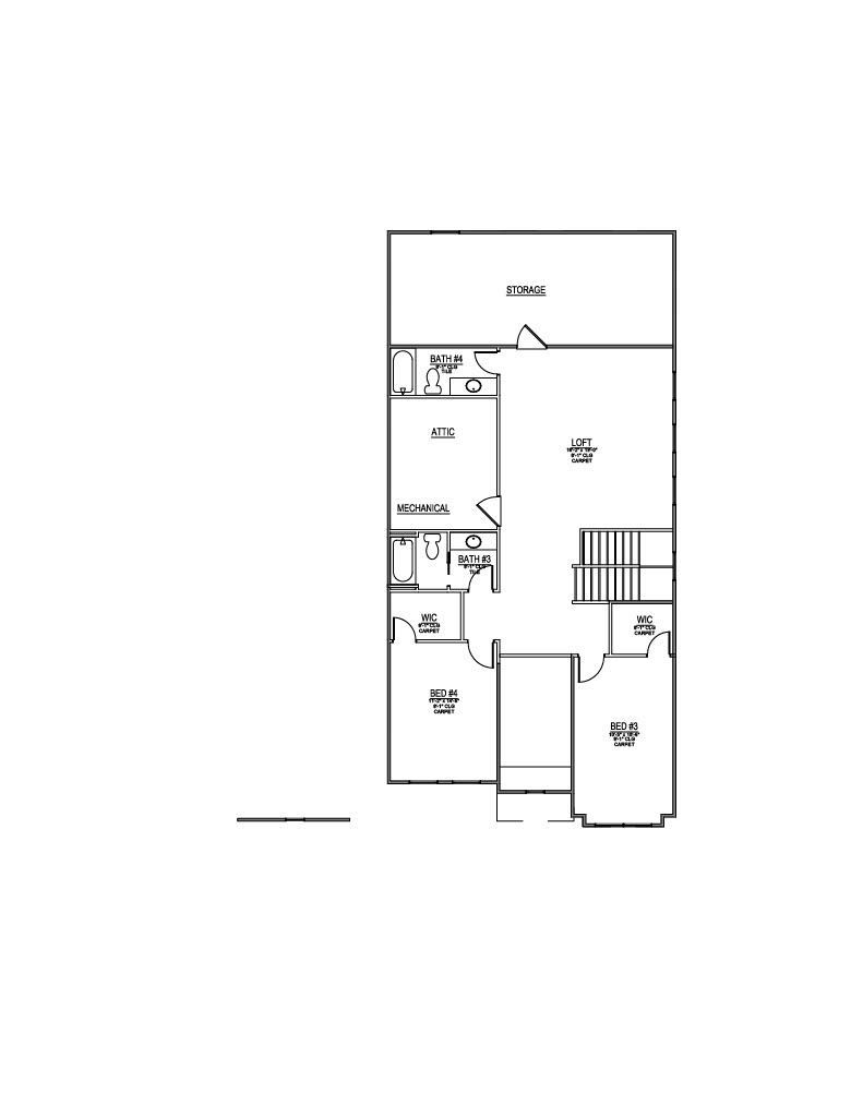 Lot 07 – 1966 Silver Cedar Ln- 2d Floor Plan 2