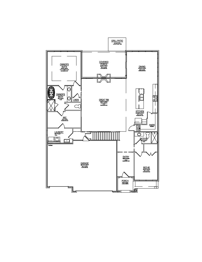 Lot 08 – 1960 Silver Cedar- 2d Floor Plan 1