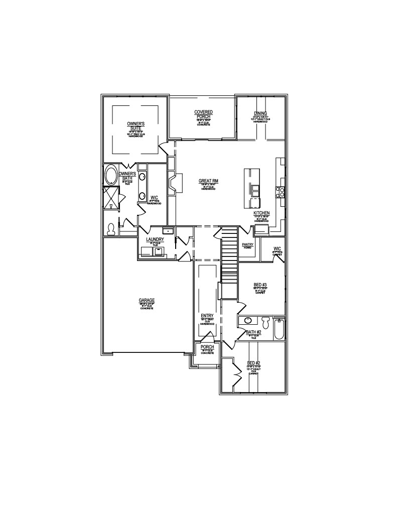 Lot 24 – 12625 Red Poppy Dr- 2d Floor Plan 1