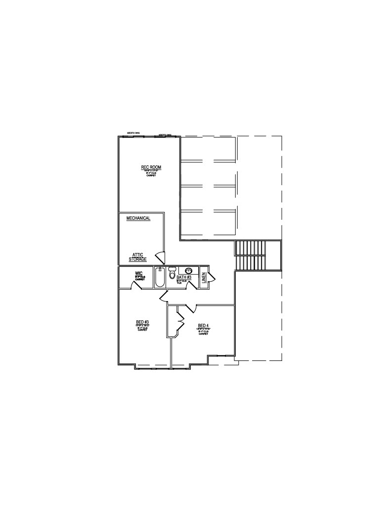 Lot 90 – 1014 Branch Hook Rd- 2d Floor Plan 2