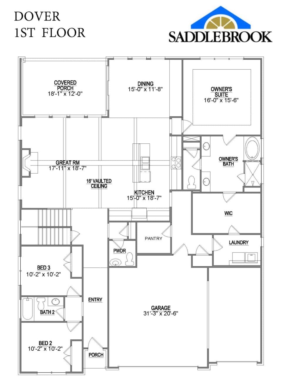 DOVER- 2d Floor Plan 1