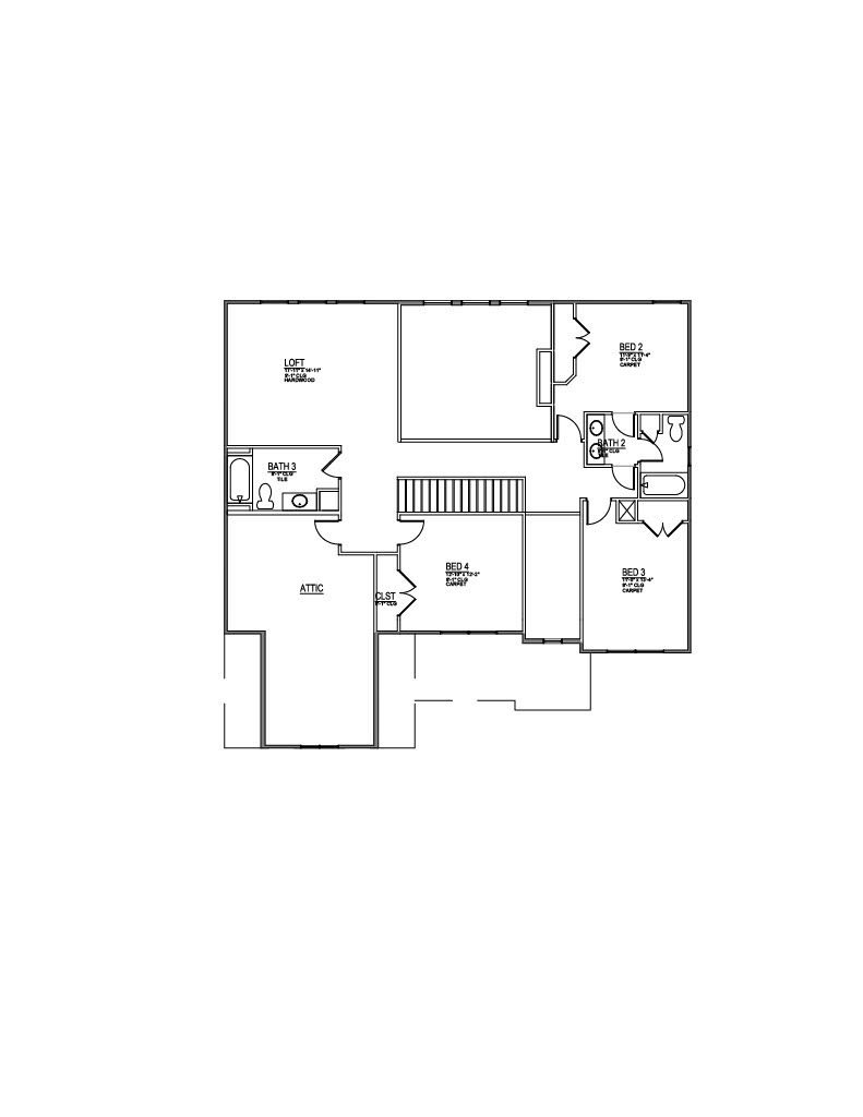 Lot 49 – 12924 Yorkshire Fog Ln.- 2d Floor Plan 2