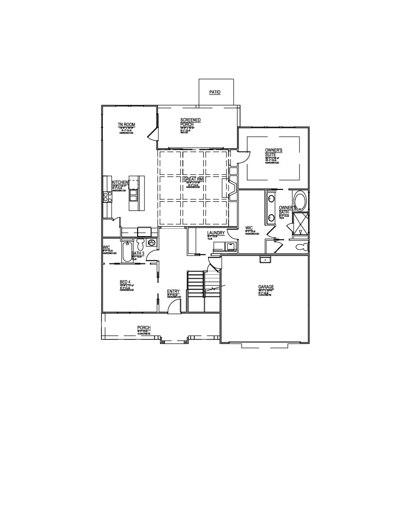 Lot 6 – 11748 Boston Ivy Ln- 2d Floor Plan 1