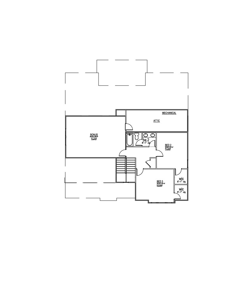 Lot 6 – 11748 Boston Ivy Ln- 2d Floor Plan 2