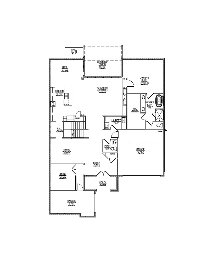 Lot 142 – 12519 Iron Plow- 2d Floor Plan 1