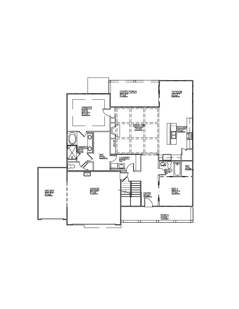 Lot 76 – 11753 Boston Ivy- 2d Floor Plan 1