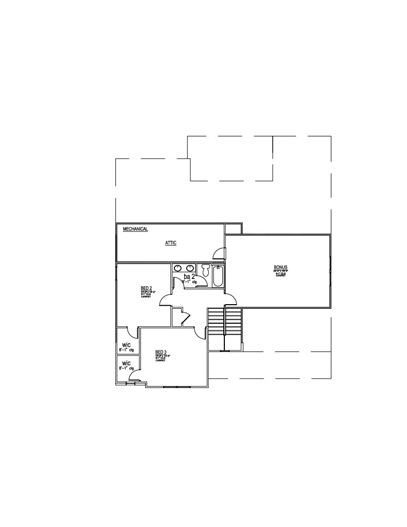 Lot 76 – 11753 Boston Ivy- 2d Floor Plan 2