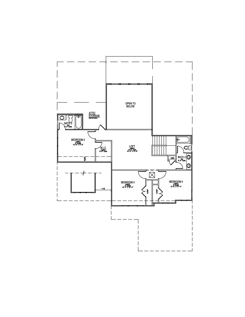 Lot 47 – 12134 Deer Crossing- 2d Floor Plan 2